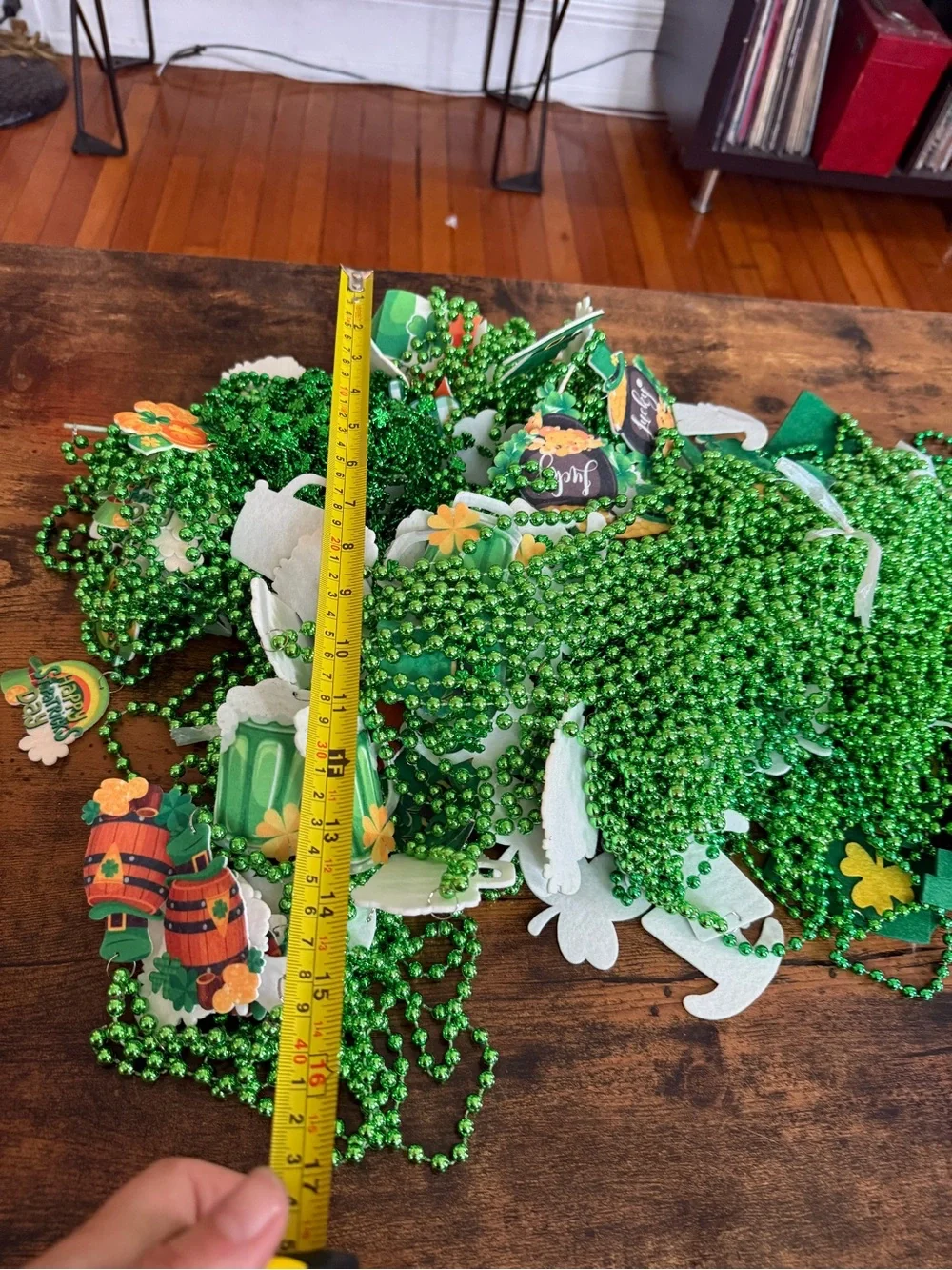 St. Patrick's Day Green Party Bead Necklaces with Themed Charms large lot